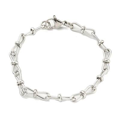 Non-Tarnish 304 Stainless Steel Bowknot Link Chain Bracelet