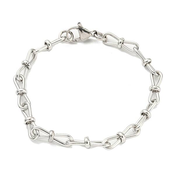 Non-Tarnish 304 Stainless Steel Bowknot Link Chain Bracelet