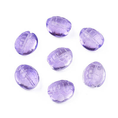 Transparent Spray Painted Glass Beads
