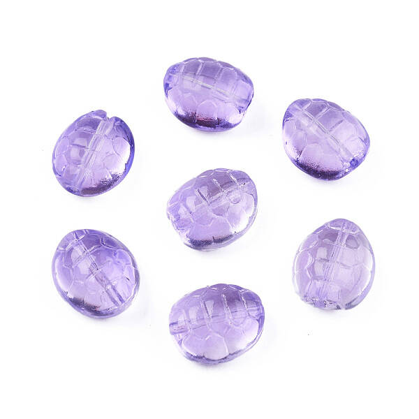 Transparent Spray Painted Glass Beads