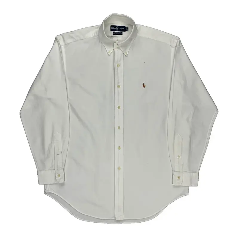 Yarmouth Ralph Lauren Shirt - Large White Cotton