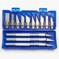 Aluminum Alloy Heavy Duty Carving Knife Set, 13pcs/set Multifunctional Craft Decorating Knife Set, Professional Cutting Tool ...
