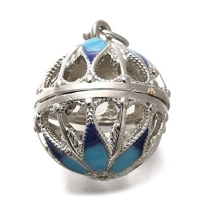 Rack Plating Brass Enamel Bead Cage Pendants