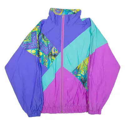 Womens Track Jacket Pink Colourblock L