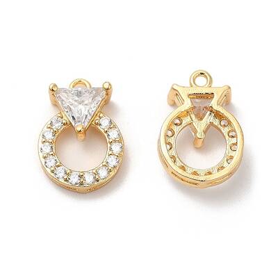 Plating Brass Micro Pave Cubic Zirconia Pendant