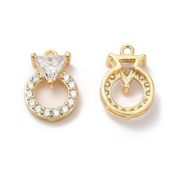 Plating Brass Micro Pave Cubic Zirconia Pendant