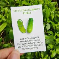 Cute Cucumber Pattern Emotional Support Card, Funny Emotional Support Card, Unique Encouragement Card for Birthday, Graduatio...