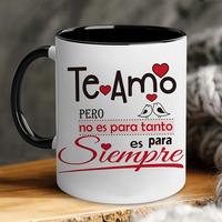 Valentine'S Day & Christmas Gift - 11.1 oz/ 330 ml Spanish Love Phrase Ceramic Coffee Mug with Wide Mouth - \