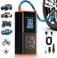 Portable Wireless Car Air Compressor Tire Inflator Portable Air Compressor - 180PSI Air Compressor with Tire Pressure Gauge, ...