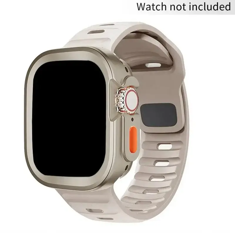 Silicone Watch Band & Protective Case (1 Set), Sports Watch Band & TPU Case, Accessories Compatible with Apple Watch Series ...