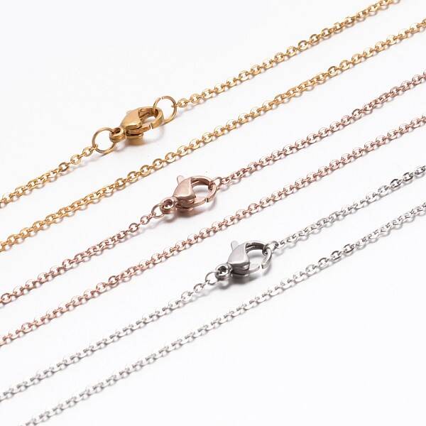 304 Stainless Steel Cable Chain Necklaces