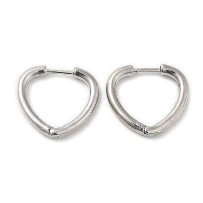 Rack Plating Brass Heart Hoop Earrings for Women