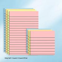 Line Sticky Note, 50 Sheets/Set Memo Pads, Sticky Note Pads, Sticky Note Pads for Office, School, Classroom, Student, Teacher...