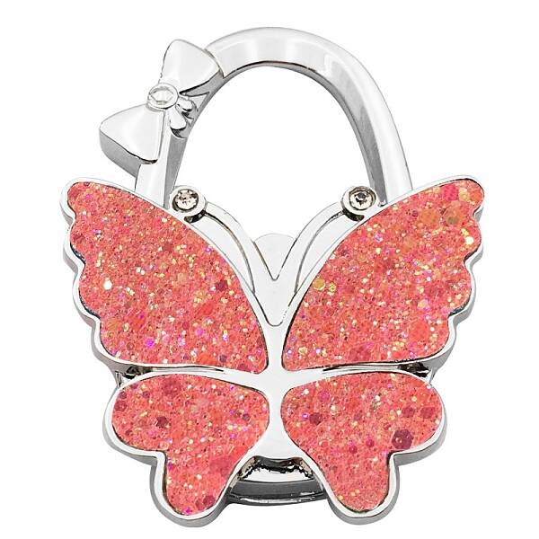 Glitter Butterfly Zinc Alloy Crystal Rhinestone Bag Hanger