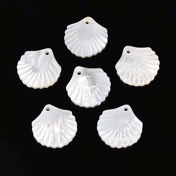 Natural White Shell Carved Pendants