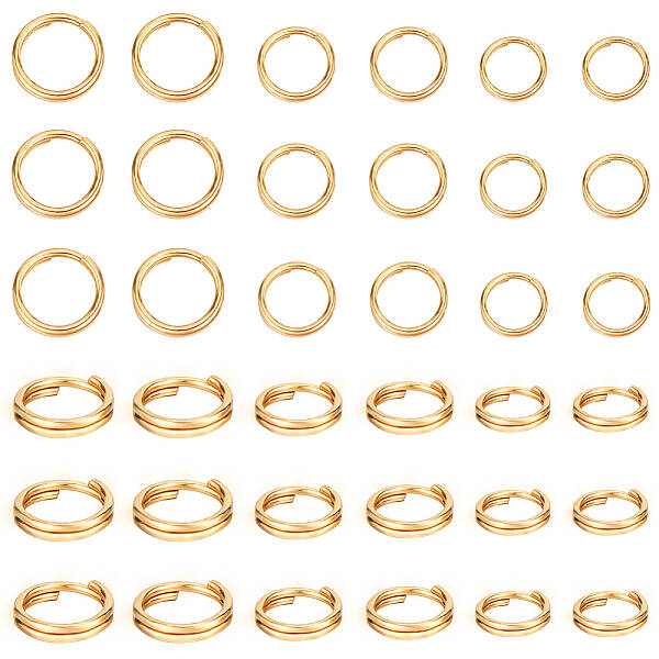 300Pcs 3 Styles 304 Stainless Steel Split Rings