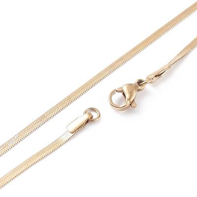 PVD Vacuum Plating 304 Stainless Steel Snake Chains Necklaces