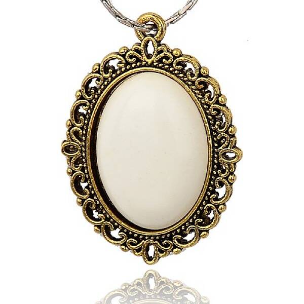 Tibetan Style Alloy Resin Pendants