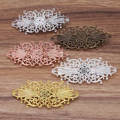 Vintage Hair Accessories Iron Hair Barrette Findings