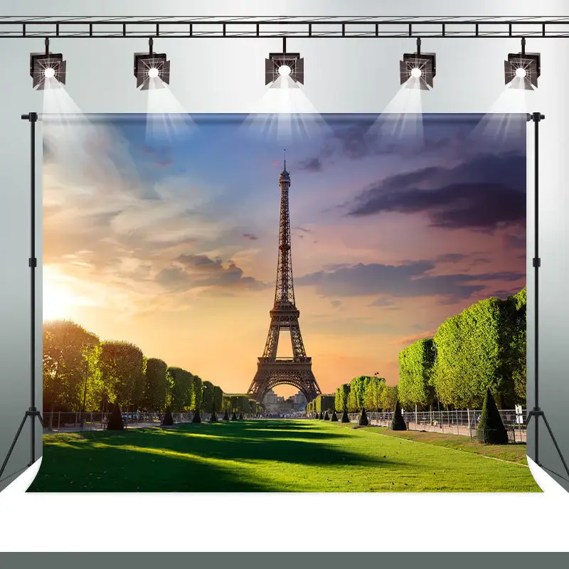 Eiffel Tower Lawn Theater Stage Performance Backdrop