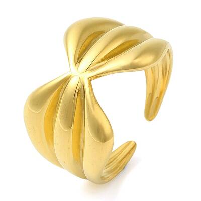304 Stainless Steel Open Cuff Rings for Women