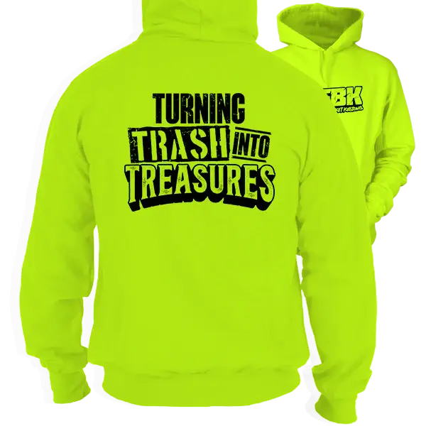 Fun Bucket Kustoms - I Move Cars MF - Safety Hi-Vis Hoodie Workwear