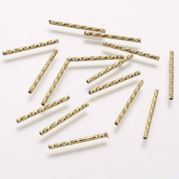 Rack Plating Brass Tube Beads