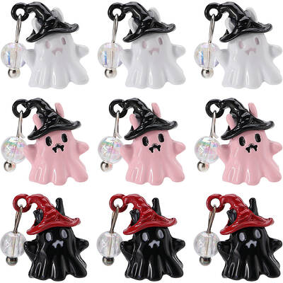 30Pcs 3 Colors Halloween Alloy Pendants
