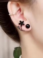 Flower Design Earrings, Fashionable Jewelry for Women & Girls, Trendy All-match & Exquisite Jewelry for Birthday Gift, Jewell...