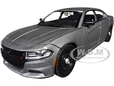 2023 Dodge Charger Pursuit Police Car Gray Metallic Custom Builder's Kit - Law Enforcement and Public Service Series 1/24 D...
