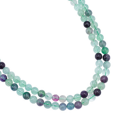 Natural Rainbow Fluorite Bead Strands