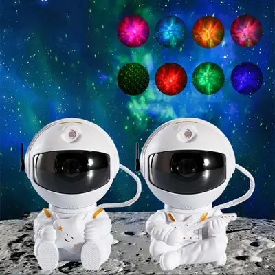 Astronaut Design Star Projector, 1 Count Night Light, Starry Nebula Ceiling LED Lamp with Remote Control, Room Decor, Birthd...