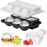 Ice Cube Tray, Silicone Ice Cube Tray with Lid & Ice Scoop & Ice Box & Ice Funnel, Square Ice Mold Set for Whiskey, Cocktails...