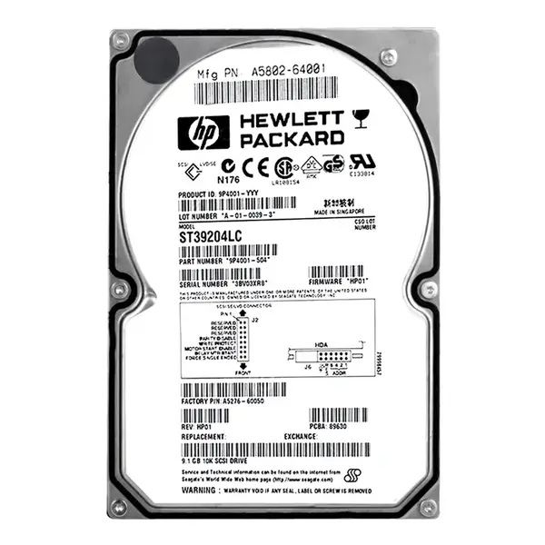 9P4001-504 Seagate 9.1GB Ultra-160 SCSI 10000 3.5-inch 4MB Hard Drive