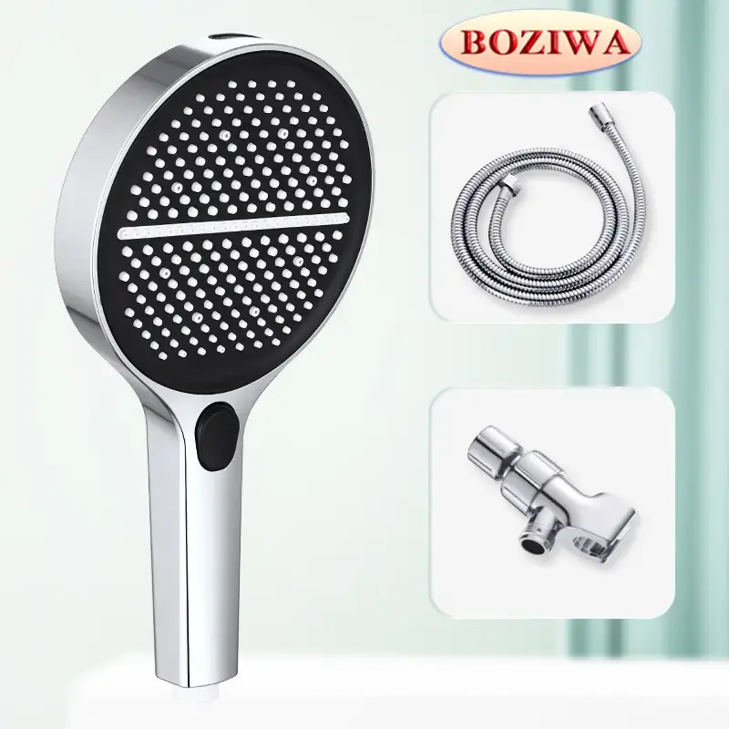 5.9-inch super large panel handheld showerhead features four water modes. It provides a powerful water flow that envelops you...