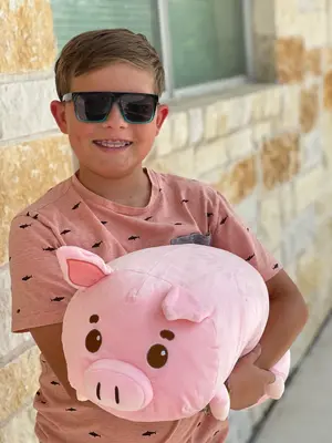 Mel The Pig Mosaic Weighted Stuffed Animal
