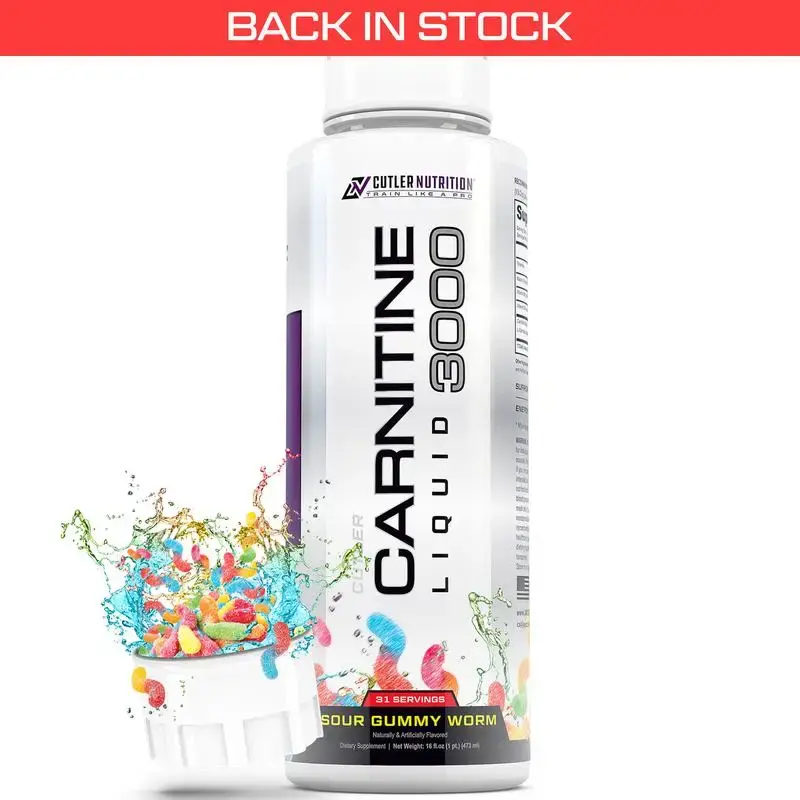 Liquid Carnitine 3000 for Energy and Recovery Support Dietary Fitness Supplement Edible Healthcare Vitamin