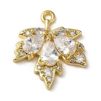 Brass Micro Pave Cubic Zirconia Pendants