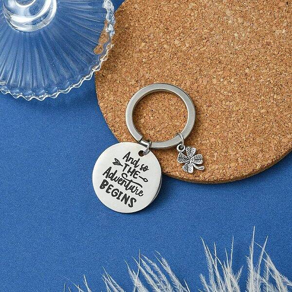 201 Stainless Steel & Alloy Enamel Keychain