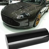 12''x 60'' Black Carbon Fiber Vinyl Wrap , 7D High Glossy Black Car Vinyl Film Roll, Air Release Technology Auto Accessories ...