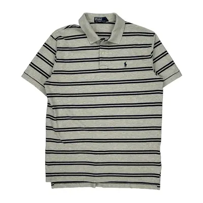 Polo By Ralph Lauren Striped Polo Shirt - Large Black Cotton