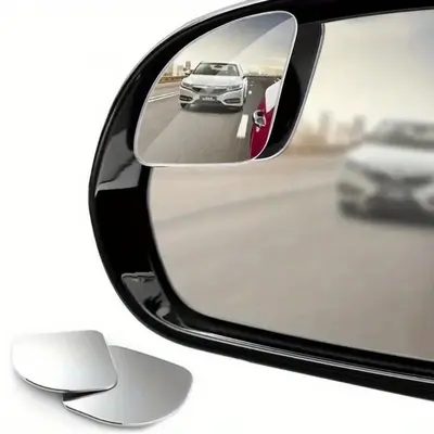 Car Blind Spot Mirror, 360 Degree Adjustable Car Side Mirror, Frameless Design Compact Car Side Mirror, Universal Fit for Mos...
