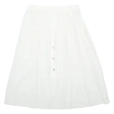 BIAGGINI Womens A-Line Skirt Cream Midi Linen M