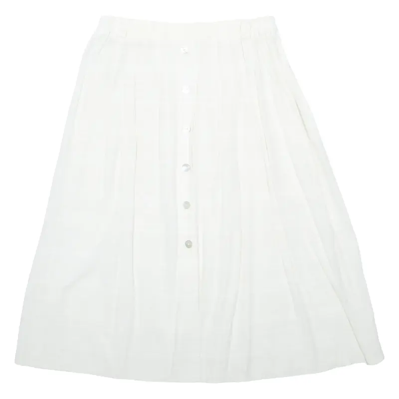 BIAGGINI Womens A-Line Skirt Cream Midi Linen M