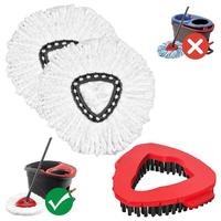 Replaceable Spin Mop, 1 Set Including Replacement Head & Base & Handle & Brush, Microfiber Easy Cleaning Mop Refills, Househo...