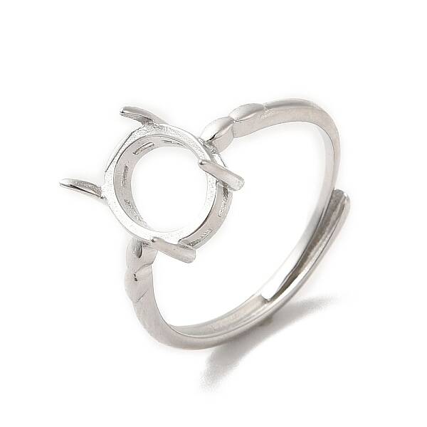 Adjustable Brass Solitaire Ring Settings