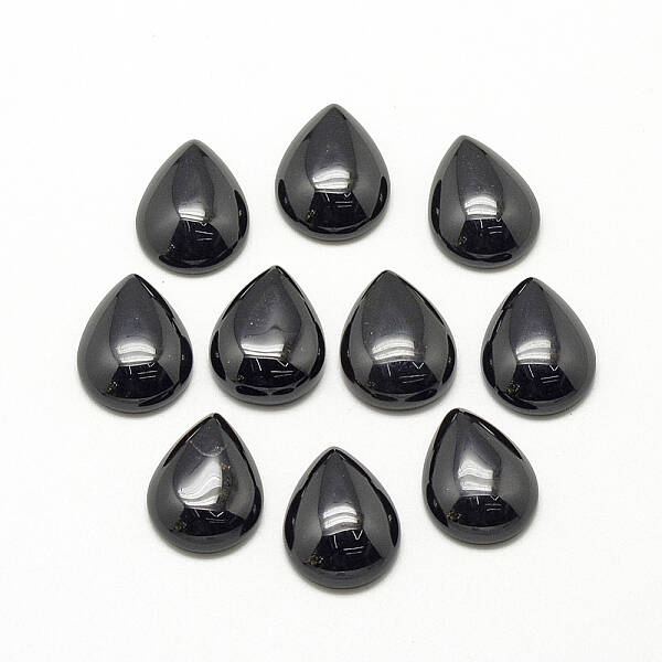 Natural Black Stone Cabochons