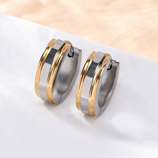 304 Stainless Steel Polishing effect Hoop Earrings