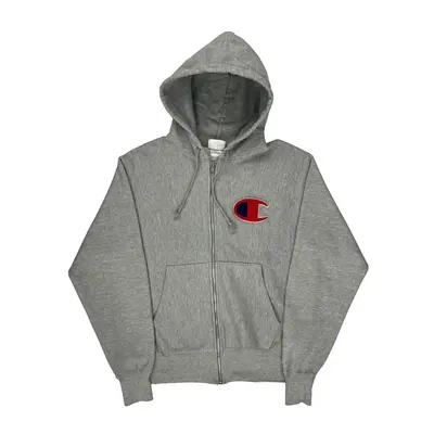 Reverse Weave Champion Hoodie - Medium Grey Cotton Blend