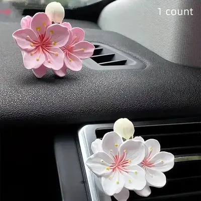 Flower Shaped Car Air Outlet Decoration, Car Air Vent Ornament, Car Interior Decoration Accessories for Women & Men